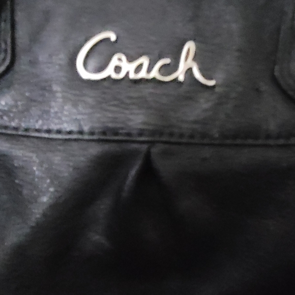 Coach Ashley Leather Black 2 way Bag Satchel nwot - Picture 6 of 13